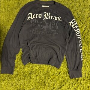 Aeropostale Dark Gray Textured Tee